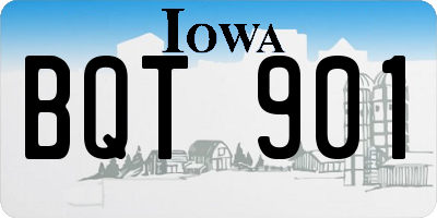 IA license plate BQT901
