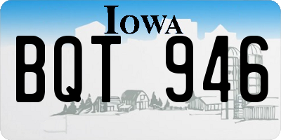 IA license plate BQT946