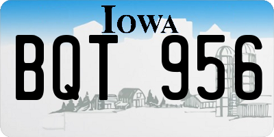 IA license plate BQT956