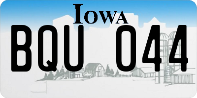 IA license plate BQU044