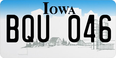 IA license plate BQU046
