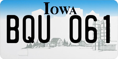 IA license plate BQU061