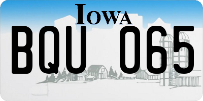 IA license plate BQU065