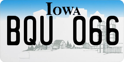 IA license plate BQU066