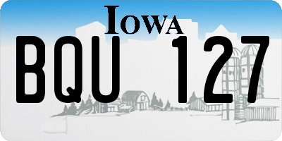 IA license plate BQU127