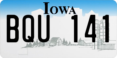 IA license plate BQU141