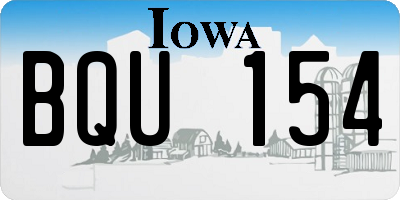 IA license plate BQU154