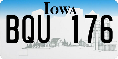 IA license plate BQU176