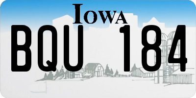 IA license plate BQU184