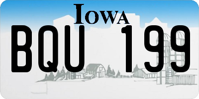 IA license plate BQU199