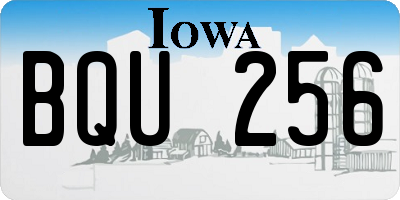 IA license plate BQU256
