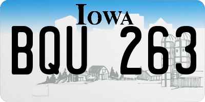 IA license plate BQU263