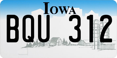 IA license plate BQU312