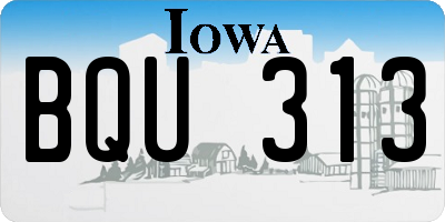 IA license plate BQU313