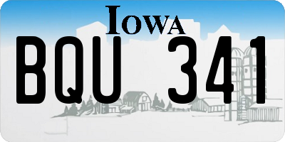 IA license plate BQU341