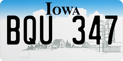 IA license plate BQU347