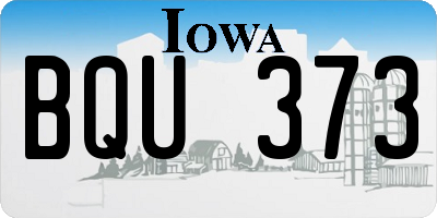 IA license plate BQU373