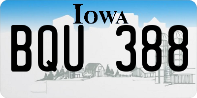 IA license plate BQU388