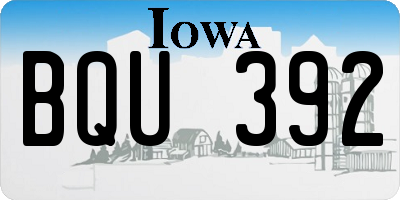 IA license plate BQU392