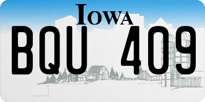 IA license plate BQU409