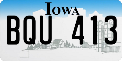IA license plate BQU413