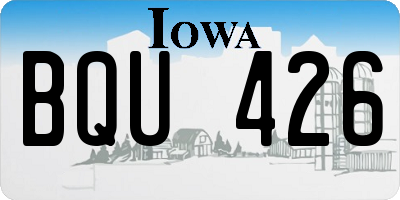 IA license plate BQU426