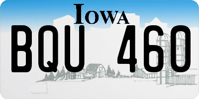IA license plate BQU460