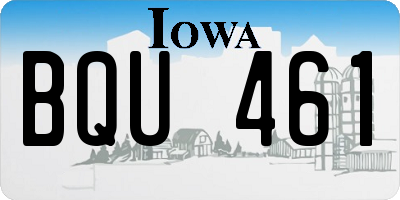 IA license plate BQU461