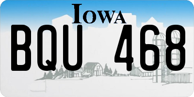 IA license plate BQU468