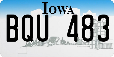 IA license plate BQU483