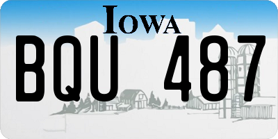 IA license plate BQU487