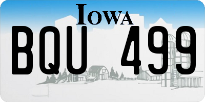 IA license plate BQU499