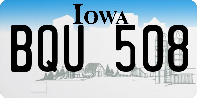 IA license plate BQU508