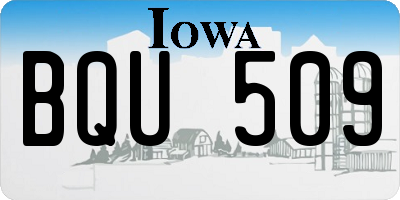 IA license plate BQU509