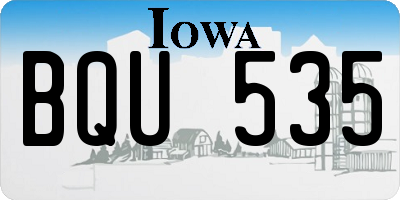IA license plate BQU535