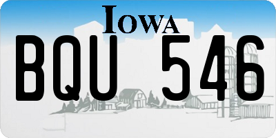 IA license plate BQU546