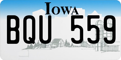 IA license plate BQU559