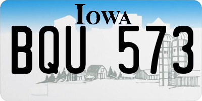 IA license plate BQU573