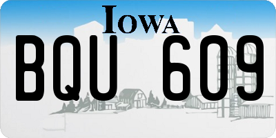 IA license plate BQU609