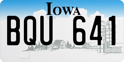 IA license plate BQU641
