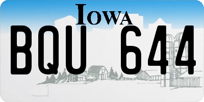IA license plate BQU644