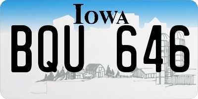IA license plate BQU646
