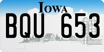 IA license plate BQU653