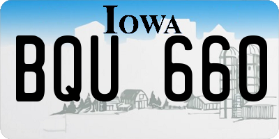 IA license plate BQU660