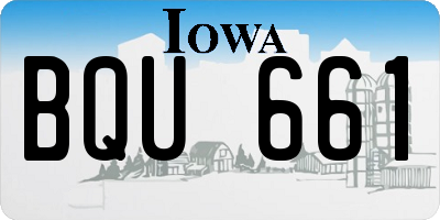 IA license plate BQU661