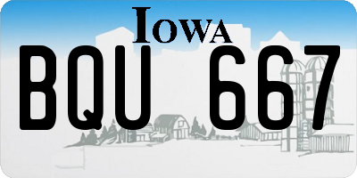 IA license plate BQU667