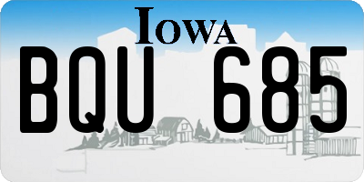 IA license plate BQU685