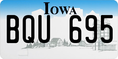 IA license plate BQU695
