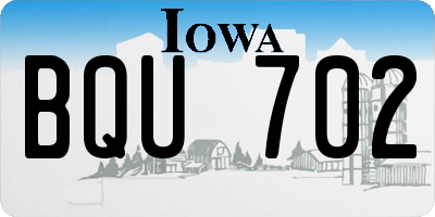 IA license plate BQU702