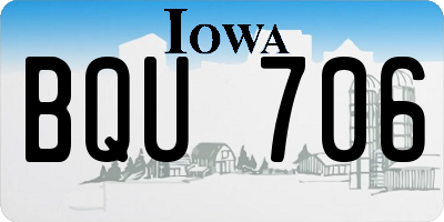 IA license plate BQU706